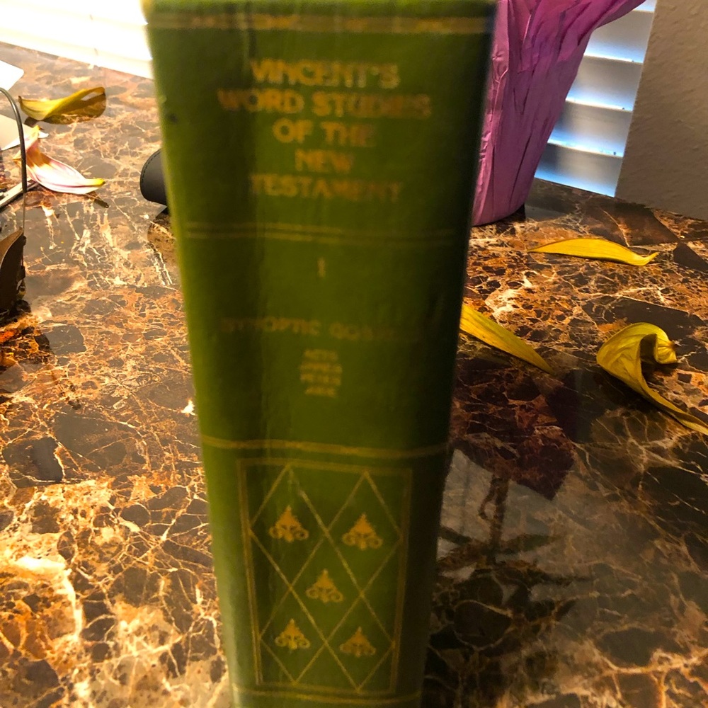- VINCENT'S WORD STUDIES IN THE NEW TESTAMENT VOLUME I HARDCOVER